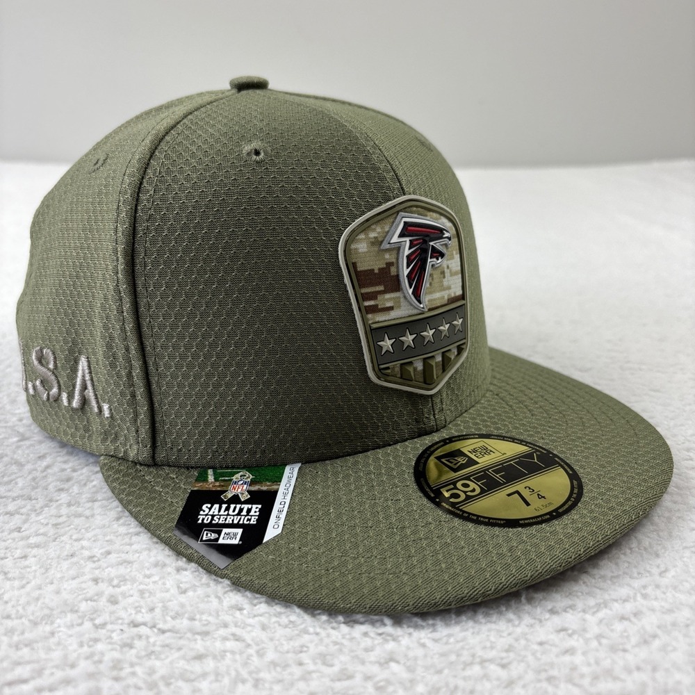 ATLANTA FALCONS x NEW ERA On-Field Salute To Service Hat 7 3/4 Green 59FIFTY Men